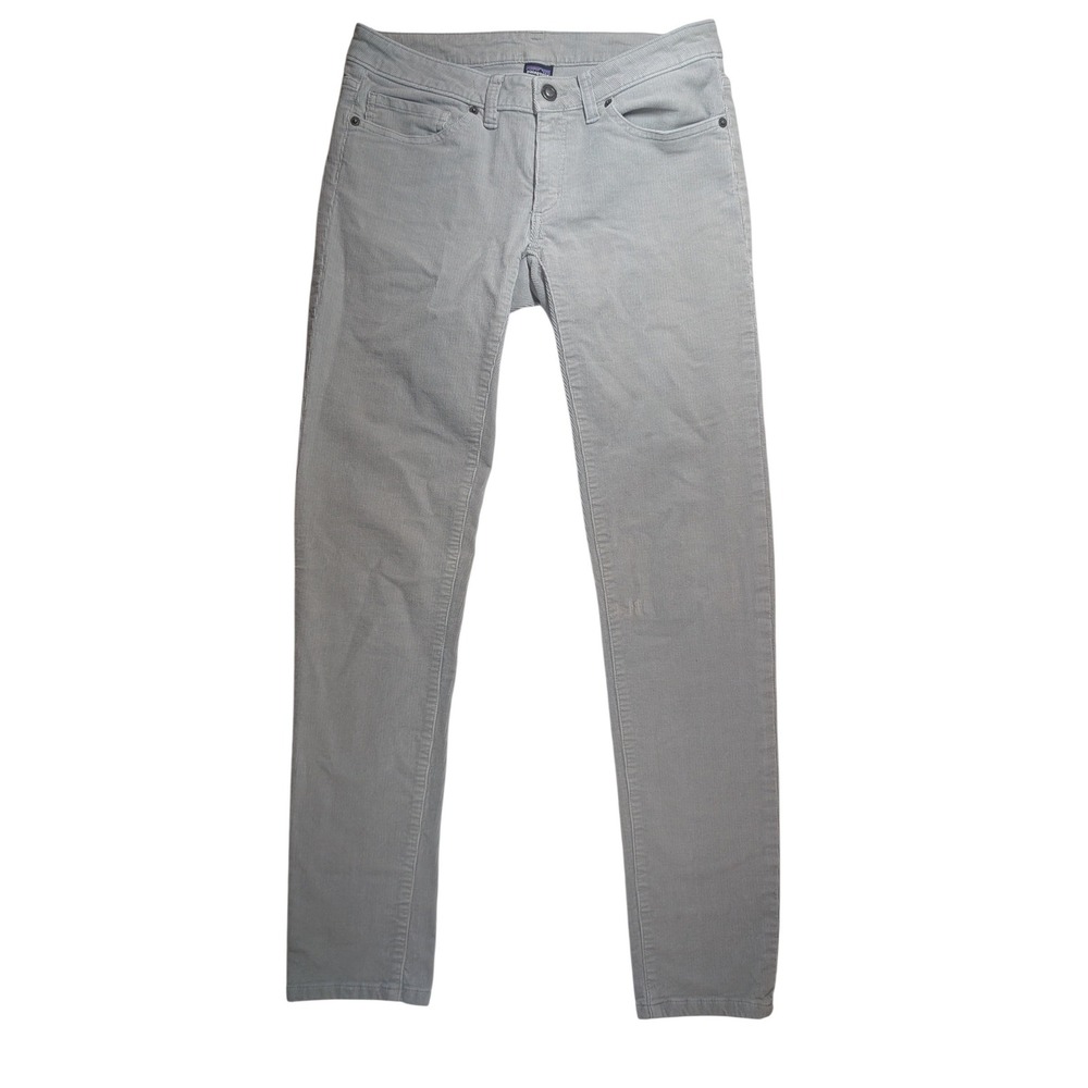 Patagonia Corduroy Pants Womens 28 Gray Slim Fit Organic Cotton Stretch